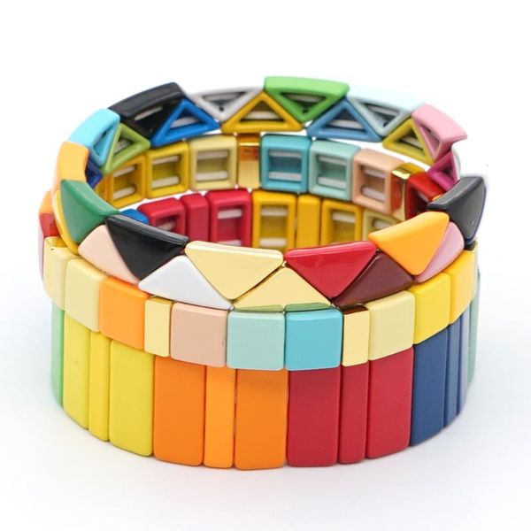 shinus 2020 new trendy rainbow bracelet bohemian bracelets for women bangles enamel tile bracelet colorful jewelry gift, Golden;silver
shinus 2020 new trendy rainbow bracelet bohemian bracelets for women bangles enamel tile bracelet colorful jewelry gift, Golden;silver