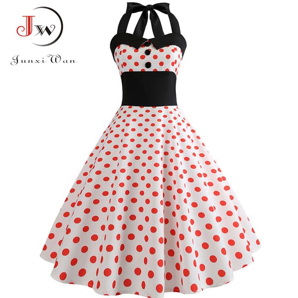 casual dresses tunic summer midi dress women halter 1950s style hepburn vintage polka dot elegant party sundress jurken, Black;gray
casual dresses tunic summer midi dress women halter 1950s style hepburn vintage polka dot elegant party sundress jurken, Black;gray