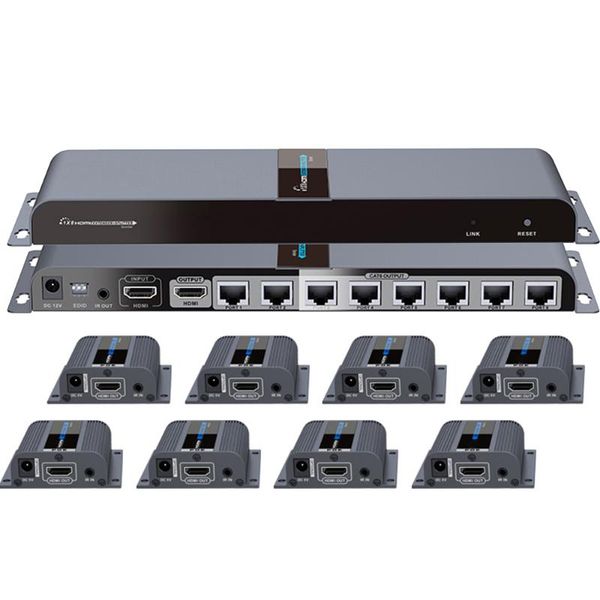 lkv718pro hdmi 1x8 расширитель сплиттер 8-полосная hdmi 1x8 сплиттер удлинителя по cat5e / 6 кабеля до 40 м (8 приемников в комплекте
lkv718pro hdmi 1x8 расширитель сплиттер 8-полосная hdmi 1x8 сплиттер удлинителя по cat5e / 6 кабеля до 40 м (8 приемников в комплекте