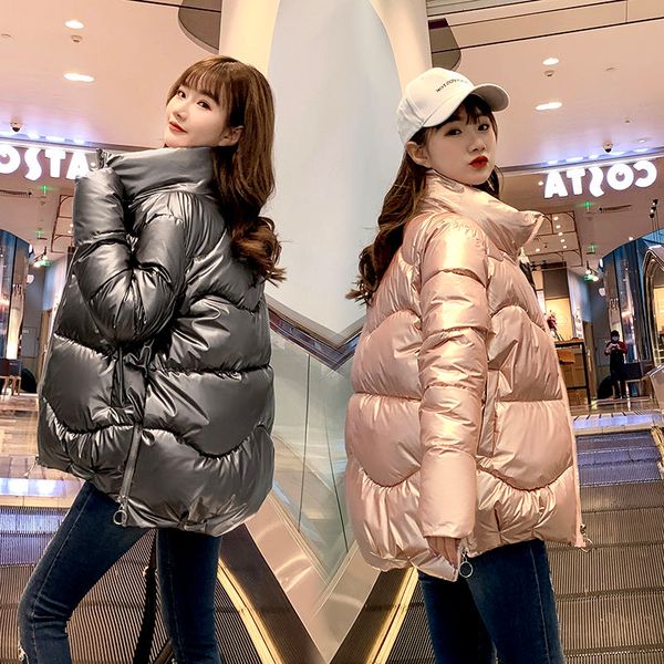 women's down & parkas winter women fashion shining fabric cotton warm coats elegant zipper solid female big size clothing l29, Black
women's down & parkas winter women fashion shining fabric cotton warm coats elegant zipper solid female big size clothing l29, Black