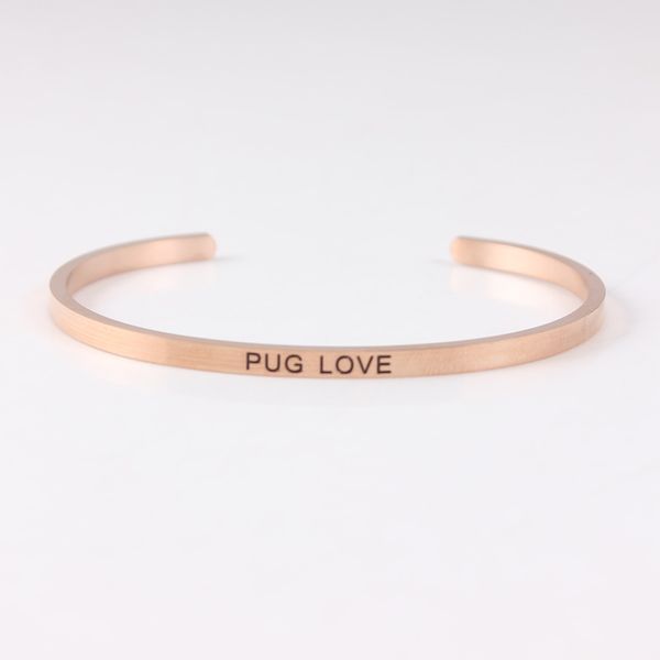 2020 316l stainless steel bangle engraved pug love positive inspirational mantra bracelets for women, Black
2020 316l stainless steel bangle engraved pug love positive inspirational mantra bracelets for women, Black