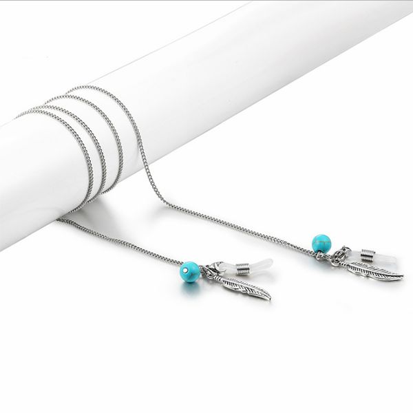 new blue turquoise leaves women beauty reading glasses chain sunglasses anti-lost glasses rope decoration men, Silver
new blue turquoise leaves women beauty reading glasses chain sunglasses anti-lost glasses rope decoration men, Silver