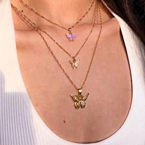 3pcs/set retro women necklaces set multistyle butterfly clavicle chain gold necklace glamour dance party female jewelry, Golden;silver
3pcs/set retro women necklaces set multistyle butterfly clavicle chain gold necklace glamour dance party female jewelry, Golden;silver