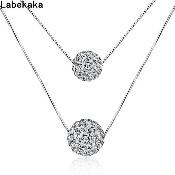 labekaka double chain necklace pendant for women cubic zirconia bead stainless steel party jewelry accessories gift, Silver
labekaka double chain necklace pendant for women cubic zirconia bead stainless steel party jewelry accessories gift, Silver