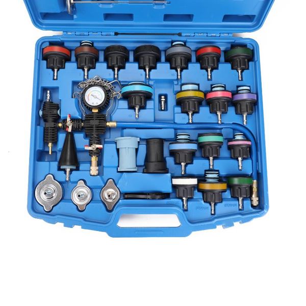 28pcs universal radiator pressure tester vacuum type cooling system test detector kits car special repair tool
28pcs universal radiator pressure tester vacuum type cooling system test detector kits car special repair tool