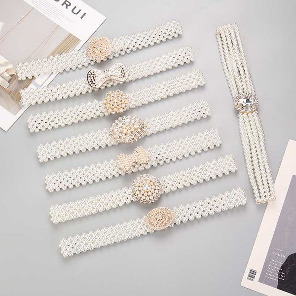 plus large size pearl waist belt chain women waistband geometric flower buckle weaving pearl elastic strech four layers caestus, Black;brown
plus large size pearl waist belt chain women waistband geometric flower buckle weaving pearl elastic strech four layers caestus, Black;brown