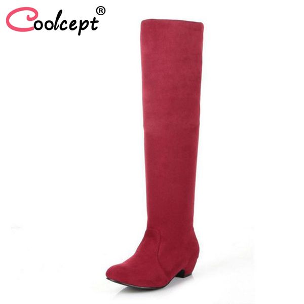 boots coolcept office lady knee flock warm fur shoes women winter high heels party club fashion size 34-43, Black
boots coolcept office lady knee flock warm fur shoes women winter high heels party club fashion size 34-43, Black