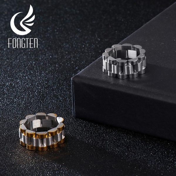 cluster rings fongten retro watch link chain men ring stainless steel sliver black blue punk man biker fashion jewelry, Golden;silver
cluster rings fongten retro watch link chain men ring stainless steel sliver black blue punk man biker fashion jewelry, Golden;silver