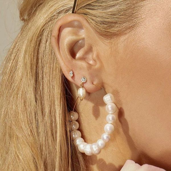2020 trendy classic freshwater sea pearl with round cz drop charm pearl earring gold filled women fashion stud earrings jewelry, Silver
2020 trendy classic freshwater sea pearl with round cz drop charm pearl earring gold filled women fashion stud earrings jewelry, Silver