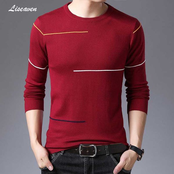 men's sweaters liseaven men pullover sweater 2021 arrival o-neck mens long sleeve male pullovers, White;black
men's sweaters liseaven men pullover sweater 2021 arrival o-neck mens long sleeve male pullovers, White;black