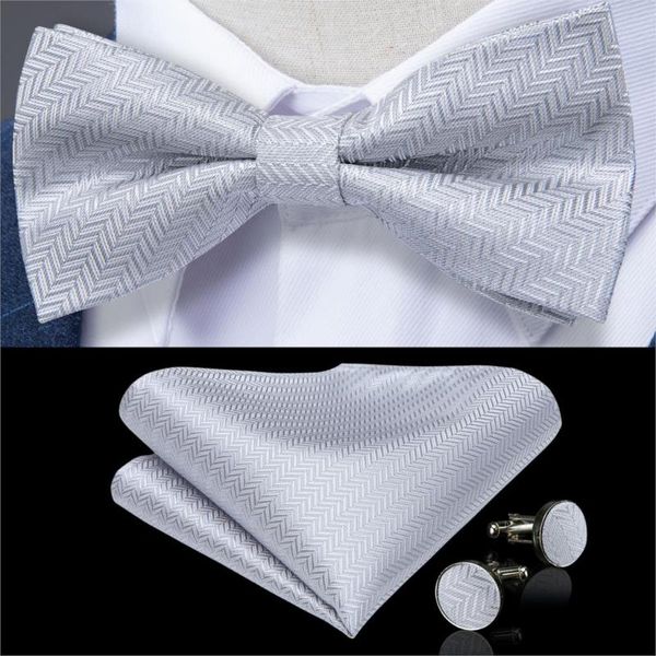bow ties silver solid designer self bowtie for men silk butterfly tie hanky cufflink suit collar removable necktie dibangu lh-124, Black;gray
bow ties silver solid designer self bowtie for men silk butterfly tie hanky cufflink suit collar removable necktie dibangu lh-124, Black;gray