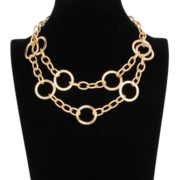 women double layer chains necklace statement geometric simple fashion round pendant choker necklace ladies jewelry schmuck gold, Silver
women double layer chains necklace statement geometric simple fashion round pendant choker necklace ladies jewelry schmuck gold, Silver