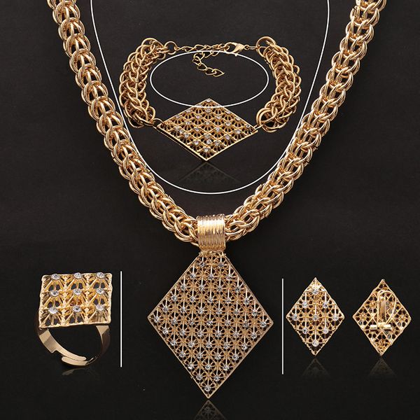 earrings & necklace fani exquisite dubai gold jewelry set wholesale nigerian woman wedding joyería fashion african bridal, Silver
earrings & necklace fani exquisite dubai gold jewelry set wholesale nigerian woman wedding joyería fashion african bridal, Silver
