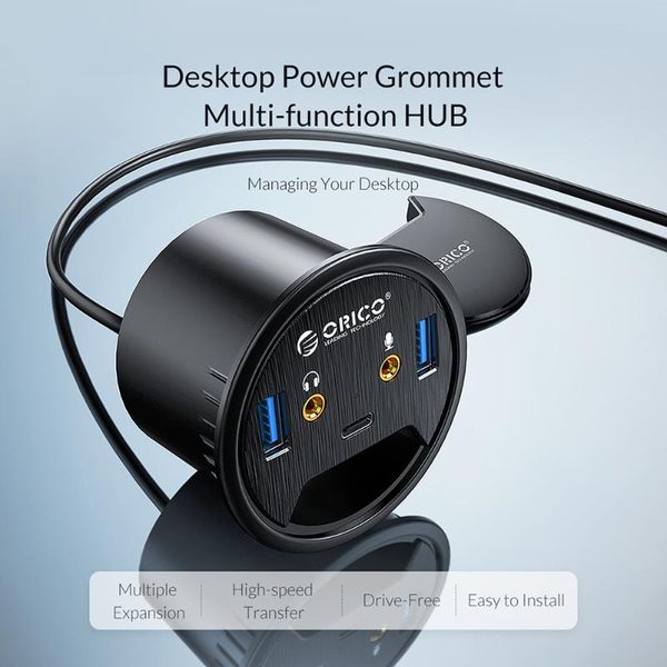 orico deskgrommet usb 3.0 hub with headphone microphone port type c hub otg adapter splitter for lapaccessories
orico deskgrommet usb 3.0 hub with headphone microphone port type c hub otg adapter splitter for lapaccessories