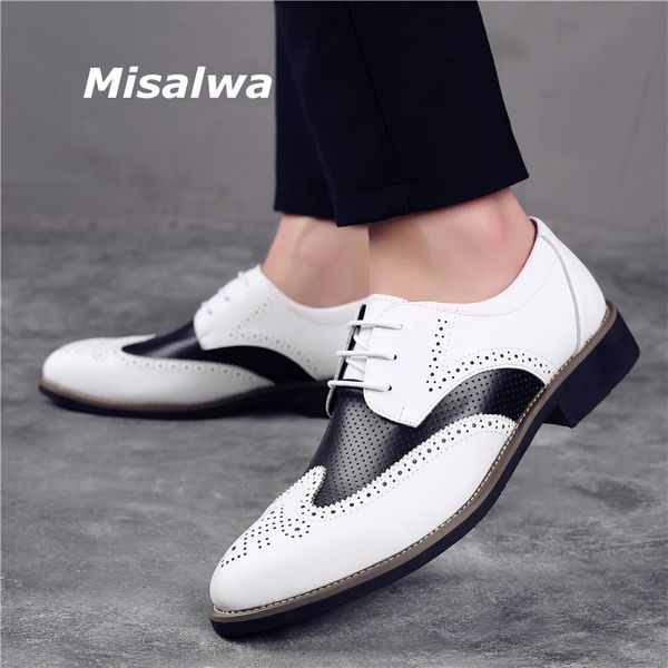 misalwa big size 38-48 summer / spring hollow men's brogue dress shoes white carved suit formal shoes pu leather british, Black
misalwa big size 38-48 summer / spring hollow men's brogue dress shoes white carved suit formal shoes pu leather british, Black