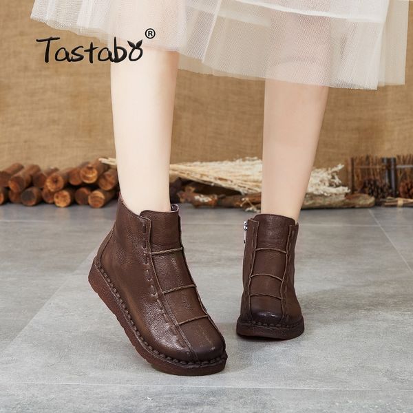 tastabo genuine leather ladies ankle boots vintage elegant boots women's brown black s99520 soft bottom breathable comfort
tastabo genuine leather ladies ankle boots vintage elegant boots women's brown black s99520 soft bottom breathable comfort