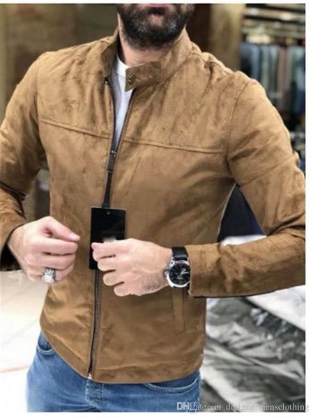 jackets solid color long sleeve stand collar male coats casual warm men outerwears slim men winter, Black;brown
jackets solid color long sleeve stand collar male coats casual warm men outerwears slim men winter, Black;brown
