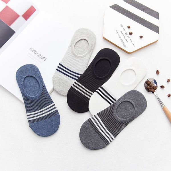 men's summer striped invisible boat socks cotton silicone antiskid sports socks, Black
men's summer striped invisible boat socks cotton silicone antiskid sports socks, Black