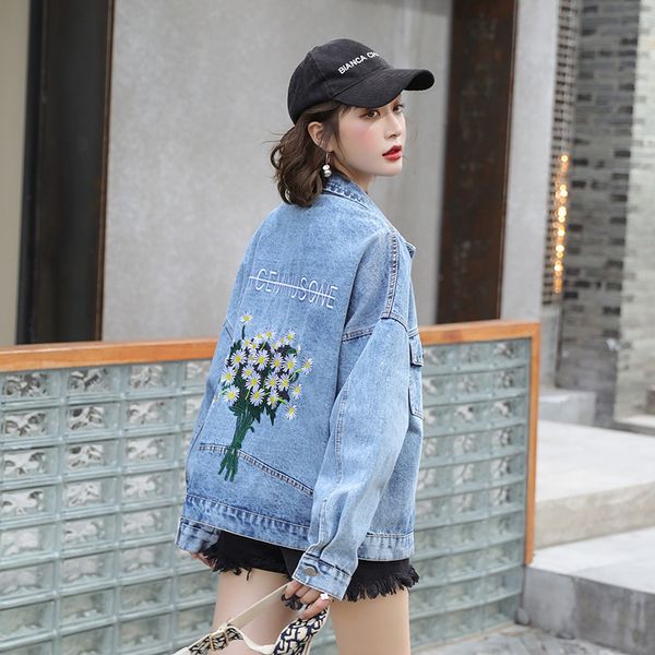 2020 women,s coat daisies korean loose denim jacket female spring and autumn, Black;brown
2020 women,s coat daisies korean loose denim jacket female spring and autumn, Black;brown