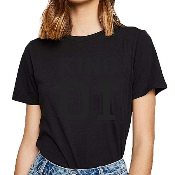 t shirt women 01 king and queen casual black cotton female tshirt