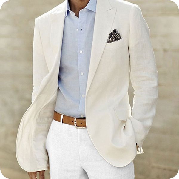 men's suits & blazers summer ivory linen men for wedding prom pants groom tuxedos man slim terno masculino 2pieces evening party, White;black
men's suits & blazers summer ivory linen men for wedding prom pants groom tuxedos man slim terno masculino 2pieces evening party, White;black