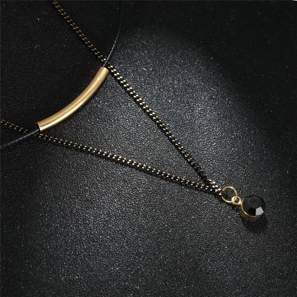 chokers black leather rope necklace women gold tube woman stone pendant neck collar chain choker clavicle ladies, Golden;silver
chokers black leather rope necklace women gold tube woman stone pendant neck collar chain choker clavicle ladies, Golden;silver