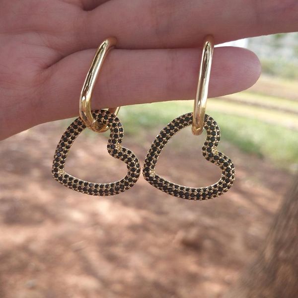 gothic black heart earrings circle punk jewery cz zirconia dangle earring for woman black cz gold round plated earrings hoops, Golden;silver
gothic black heart earrings circle punk jewery cz zirconia dangle earring for woman black cz gold round plated earrings hoops, Golden;silver