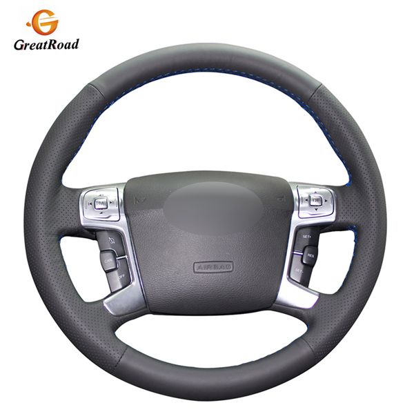 hand-stitched black genuine leather steering wheel cover for mondeo 4 2007-2012 s-max 2008
hand-stitched black genuine leather steering wheel cover for mondeo 4 2007-2012 s-max 2008