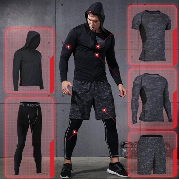 5 pcs/set men's tracksuit sports suit gym fitness compression clothes running jogging sport wear exercise workout tights, Black;blue
5 pcs/set men's tracksuit sports suit gym fitness compression clothes running jogging sport wear exercise workout tights, Black;blue