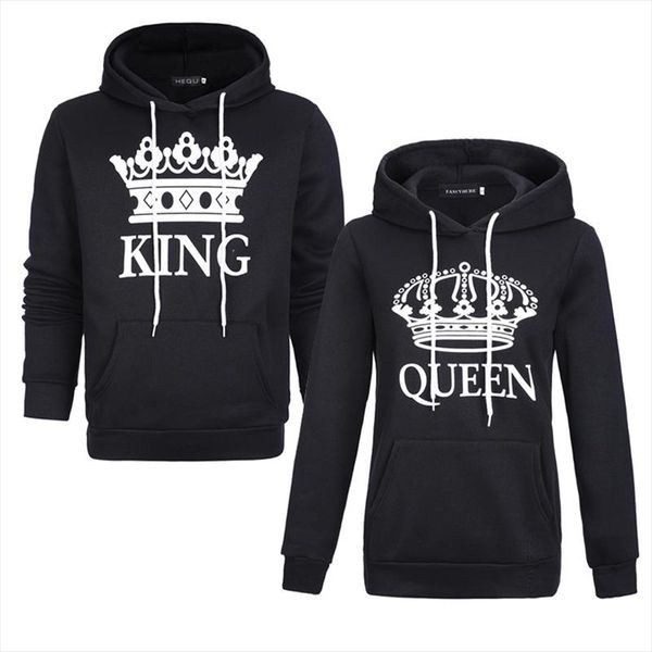 2020 новой женщина мужчины толстовка king queen печатной толстовка любители пара толстовка с капюшоном вскользь свитера спортивных костюмы, Black
2020 новой женщина мужчины толстовка king queen печатной толстовка любители пара толстовка с капюшоном вскользь свитера спортивных костюмы, Black