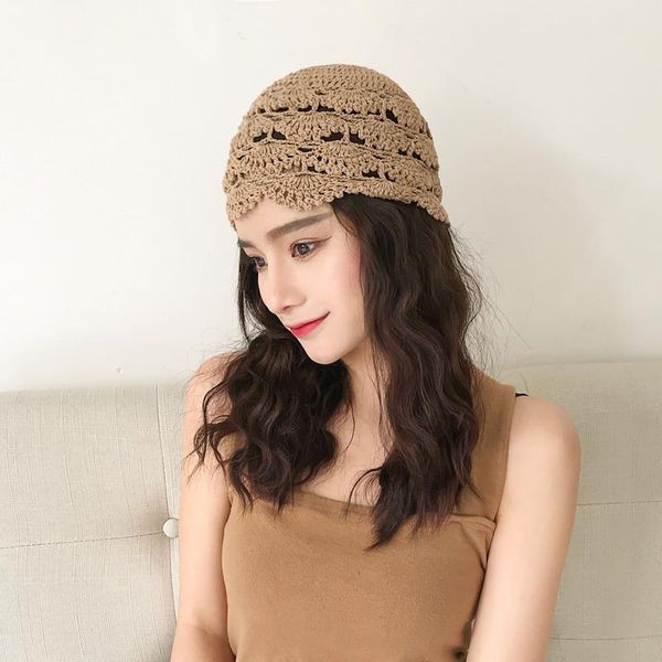 hat spring, summer, autumn and winter hollow air permeable knitted hat fashionable flower type elegant baotou, Blue;gray
hat spring, summer, autumn and winter hollow air permeable knitted hat fashionable flower type elegant baotou, Blue;gray