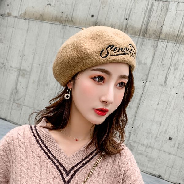 berets fashion lady autumn and winter letters for keep warm woolen peaked cap british hat, Blue;gray
berets fashion lady autumn and winter letters for keep warm woolen peaked cap british hat, Blue;gray