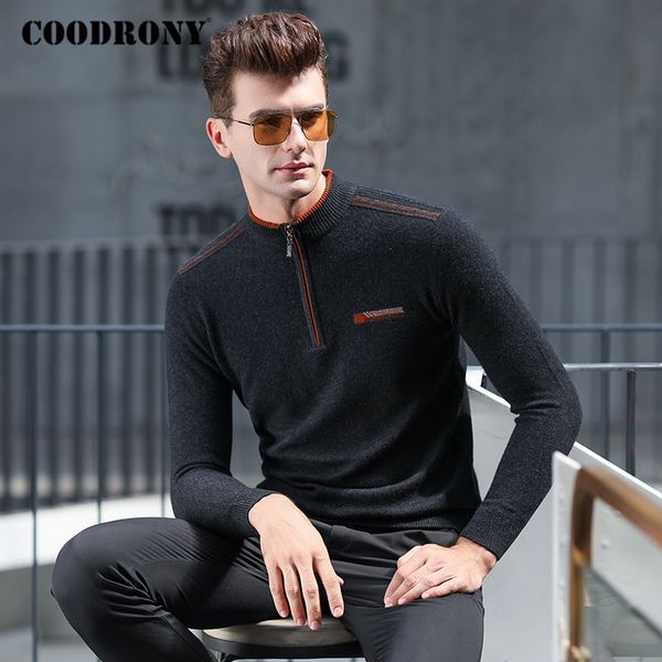 men's sweaters coodrony autumn winter thick warm zipper turtleneck sweater men clothing business casual merino wool pullover p3033, White;black
men's sweaters coodrony autumn winter thick warm zipper turtleneck sweater men clothing business casual merino wool pullover p3033, White;black
