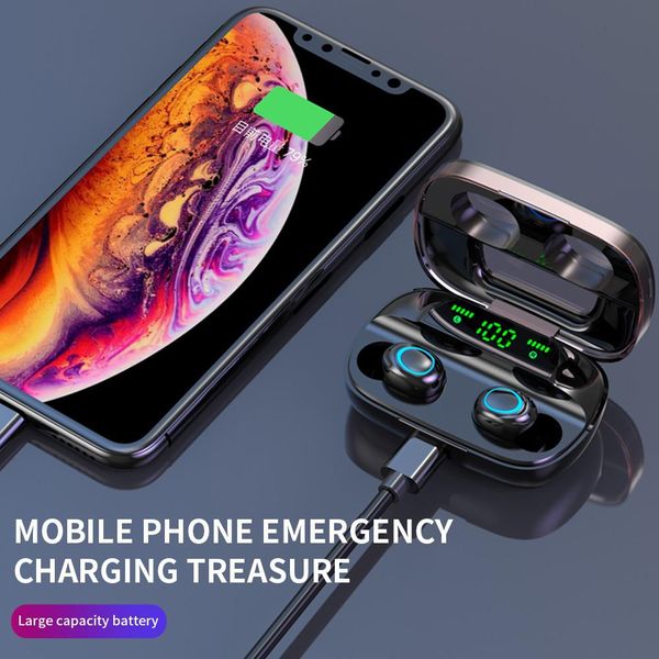 new arrival s11 tws earbuds 3500mah power bank headphone led display bluetooth 5.0 earphone wireless hifi stereo gaming headset with mic
new arrival s11 tws earbuds 3500mah power bank headphone led display bluetooth 5.0 earphone wireless hifi stereo gaming headset with mic