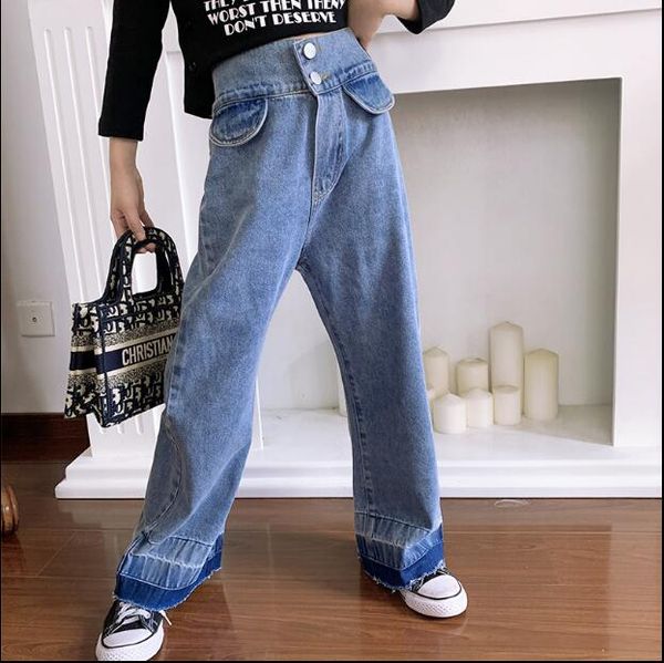 2020 new wholesale girls denim long pants fashion autumn girls wide pants 4-10t f598, Blue
2020 new wholesale girls denim long pants fashion autumn girls wide pants 4-10t f598, Blue