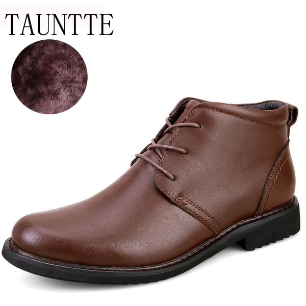 boots winer genuine leather snow men keep warm ankle fashion formal, Black 
boots winer genuine leather snow men keep warm ankle fashion formal, Black