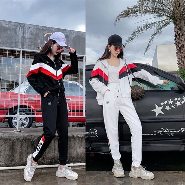 sweater sportswear suit women's spring sweater zipperzipper zipper and autumn clothing 2019 new fashion western style casual two-piece, Gray
sweater sportswear suit women's spring sweater zipperzipper zipper and autumn clothing 2019 new fashion western style casual two-piece, Gray