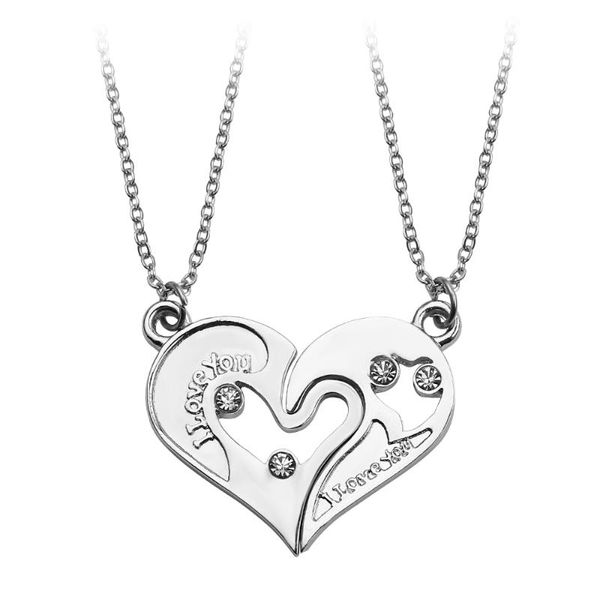 pendant necklaces fashion heart shape i love you necklace couple crystal & soul splice lover girlfriend boyfriend gift, Silver
pendant necklaces fashion heart shape i love you necklace couple crystal & soul splice lover girlfriend boyfriend gift, Silver