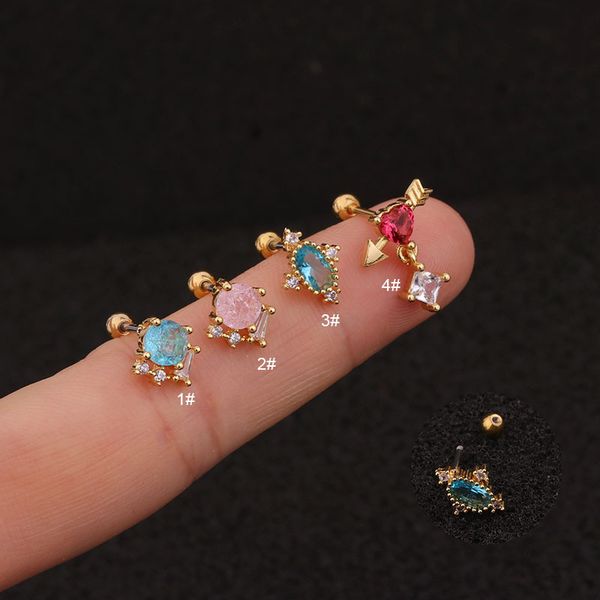 1pc heart zircon stainless steel flower small stud piercing earrings for women creative ear bone cute puncture jewelry, Golden;silver
1pc heart zircon stainless steel flower small stud piercing earrings for women creative ear bone cute puncture jewelry, Golden;silver