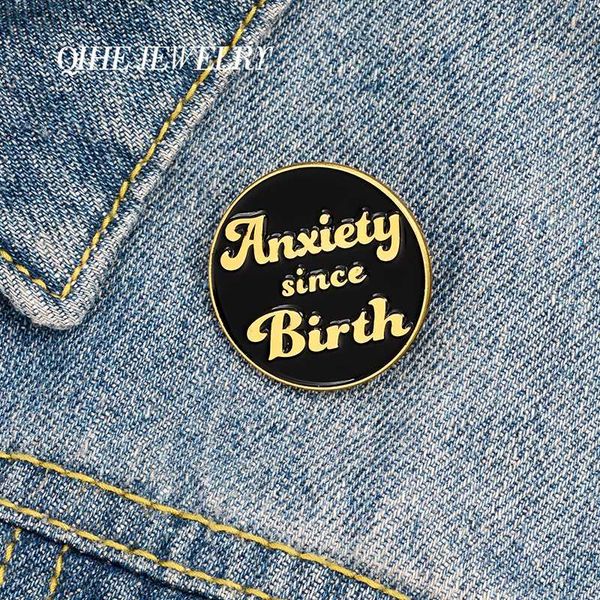 qihe jewelry anxiety since birth enamel lapel pins negative emotion brooches badges fashion pins gifts for friends wholesale, Gray
qihe jewelry anxiety since birth enamel lapel pins negative emotion brooches badges fashion pins gifts for friends wholesale, Gray