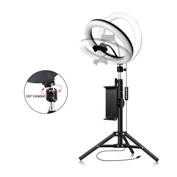 10inch/26cm rgb ring light led fill-in light dimmable usb powered with ballhead adapter phone holder tripod for live makeup
10inch/26cm rgb ring light led fill-in light dimmable usb powered with ballhead adapter phone holder tripod for live makeup