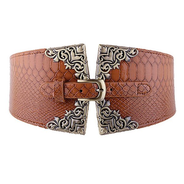 retro metal buckle faux leather belt for women girl dress shirt decoration fashion black brown waistband wide waist belt femme
retro metal buckle faux leather belt for women girl dress shirt decoration fashion black brown waistband wide waist belt femme
