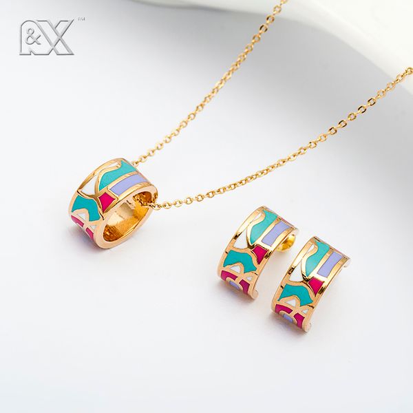 r&x jewelry girls sieraden dubai fashion party romantic necklace/earrings african beads stainless steel enamel bridesmaid sets, Silver
r&x jewelry girls sieraden dubai fashion party romantic necklace/earrings african beads stainless steel enamel bridesmaid sets, Silver