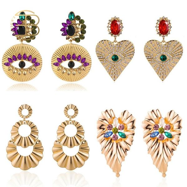 2020 new exaggerated women's gold color colorful rhinestone heart eye geometric statement earring, Silver
2020 new exaggerated women's gold color colorful rhinestone heart eye geometric statement earring, Silver