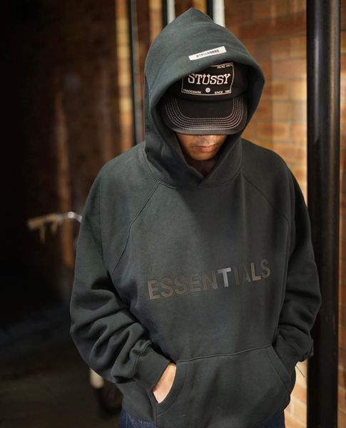 trendy fear of god fog essentials double line new chest printed letter trendy hooded sweater, White;black
trendy fear of god fog essentials double line new chest printed letter trendy hooded sweater, White;black