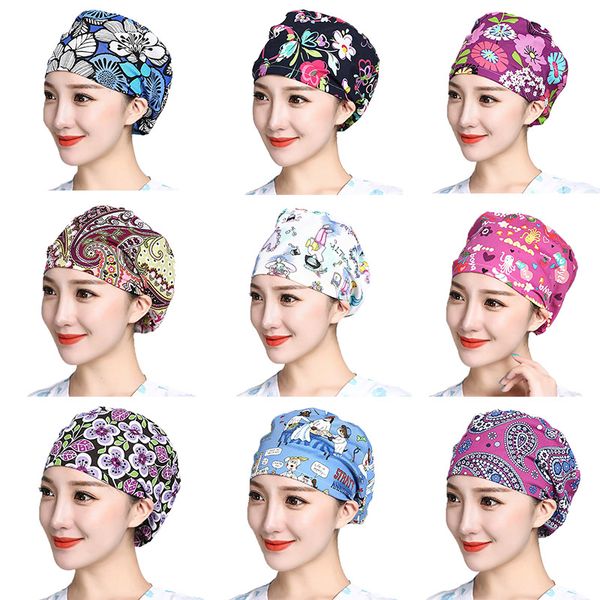 beanie/skull caps scrub adjustable sweatband bouffant hats cartoon flower printed reuseable cotton workwear washable bandage cap, Blue;gray
beanie/skull caps scrub adjustable sweatband bouffant hats cartoon flower printed reuseable cotton workwear washable bandage cap, Blue;gray