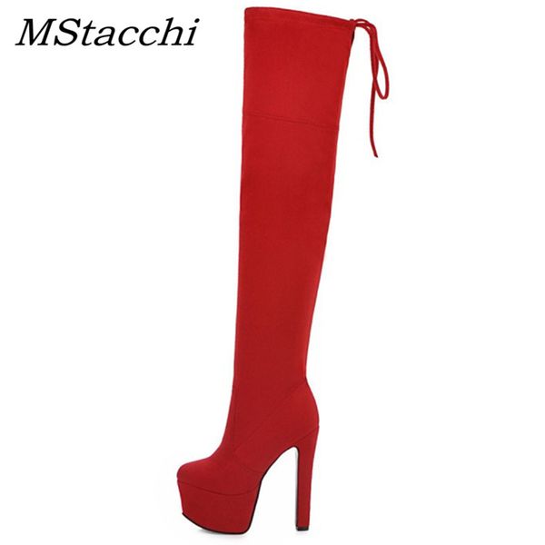 mstacchi new arrive red ladies over the knee boots women platforms thick bottom high heels shoes woman rear lace-up botas, Black
mstacchi new arrive red ladies over the knee boots women platforms thick bottom high heels shoes woman rear lace-up botas, Black