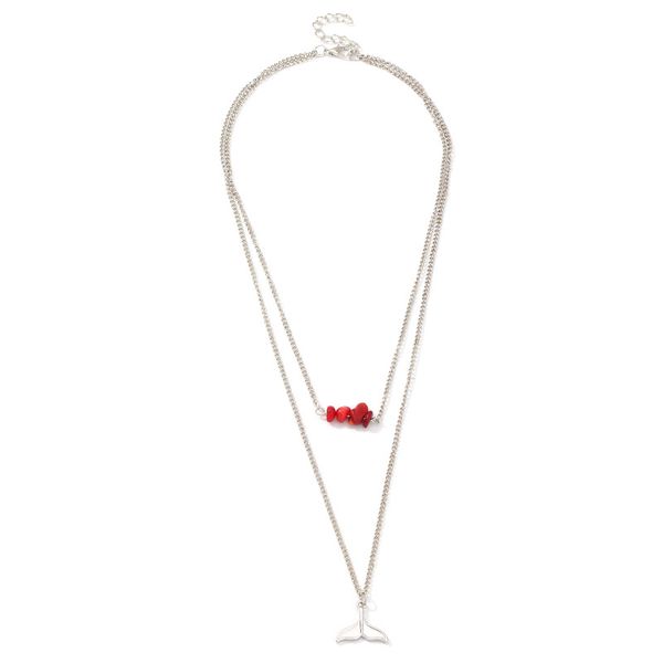 alloy fish tail red stone choker necklace for women jewelry collares friends chains accessories aesthetics suspension xl10198, Silver
alloy fish tail red stone choker necklace for women jewelry collares friends chains accessories aesthetics suspension xl10198, Silver