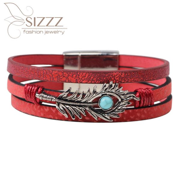 2020 european and american leather multi-layer ladies feather bracelet&bangles for women, Golden;silver
2020 european and american leather multi-layer ladies feather bracelet&bangles for women, Golden;silver