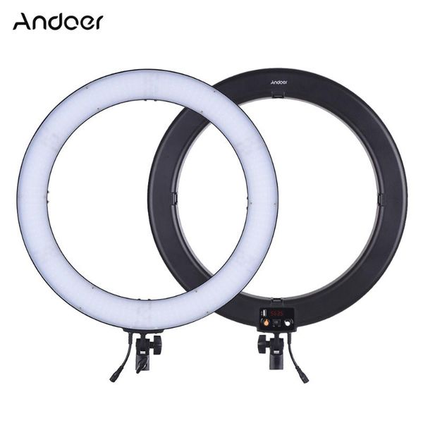 andoer rl720b black/white 19" 720leds ring light led video light 2m stand for dslr camera smartphone portrait live selfie
andoer rl720b black/white 19" 720leds ring light led video light 2m stand for dslr camera smartphone portrait live selfie